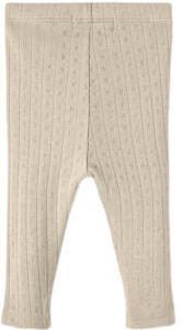 LIL' ATELIER BABY regular fit broek NBFRACHEL met biologisch katoen beige 86