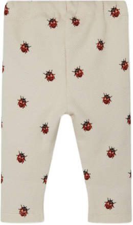 LIL' ATELIER BABY regular fit broek NBFRONJA van katoen ecru rood 56