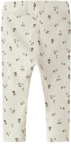 LIL' ATELIER BABY regular fit legging ecru Meisjes Stretchkatoen - Foto 3