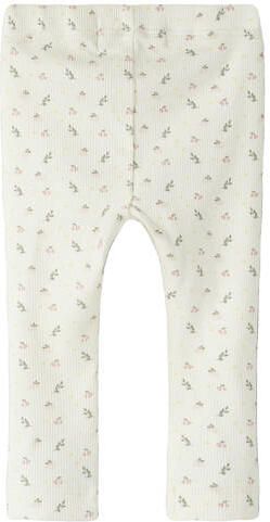 LIL' ATELIER BABY regular gebloemde legging wit Meisjes Stretchkatoen Bloemen - Foto 3