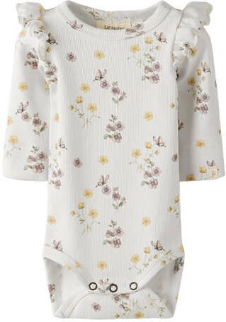 LIL' ATELIER BABY romper beige roze Meisjes Stretchkatoen Ronde hals All over print - Foto 4