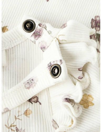 LIL' ATELIER BABY romper beige roze Meisjes Stretchkatoen Ronde hals All over print - Foto 5