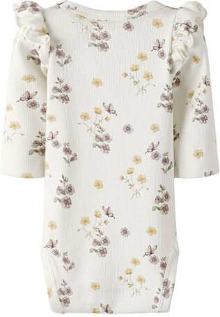 LIL' ATELIER BABY romper beige roze Meisjes Stretchkatoen Ronde hals All over print - Foto 6