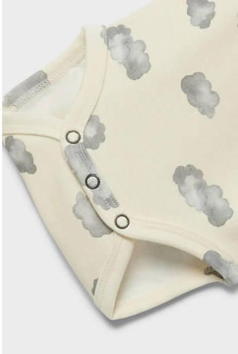 LIL' ATELIER BABY romper ecru Stretchkatoen Ronde hals - Foto 2
