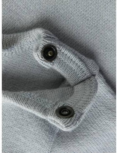 LIL' ATELIER BABY romper grijsblauw Jongens Stretchkatoen Ronde hals - Foto 2
