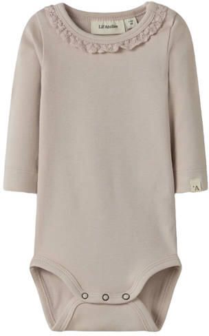 LIL' ATELIER BABY romper lichtroze Meisjes Stretchkatoen Ronde hals Effen