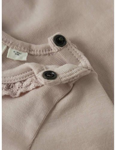 LIL' ATELIER BABY romper lichtroze Meisjes Stretchkatoen Ronde hals Effen - Foto 2