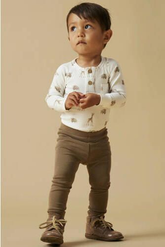 LIL' ATELIER BABY romper met all over print wit Jongens Katoen Ronde hals - Foto 3