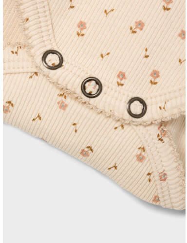 LIL' ATELIER BABY romper NBFGAGO ecru Meisjes Katoen Ronde hals All over print 80 - Foto 3