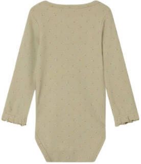 LIL' ATELIER BABY romper NBFGAGO lichtgroen Meisjes Katoen Ronde hals All over print 74 - Foto 2