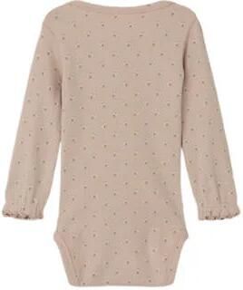 LIL' ATELIER BABY romper NBFGAGO lichtroze Meisjes Katoen Ronde hals All over print 68 - Foto 2