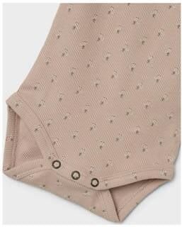 LIL' ATELIER BABY romper NBFGAGO lichtroze Meisjes Katoen Ronde hals All over print 68