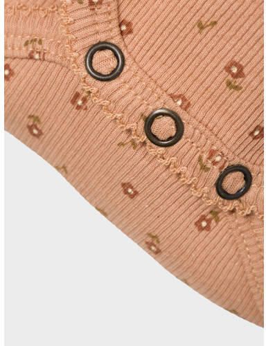 LIL' ATELIER BABY romper NBFGAGO nougat Bruin Meisjes Katoen Ronde hals 74