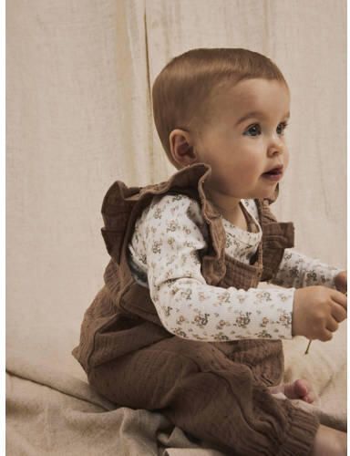 LIL' ATELIER BABY romper NBFGAGO offwhite Wit Meisjes Stretchkatoen Ronde hals - Foto 2