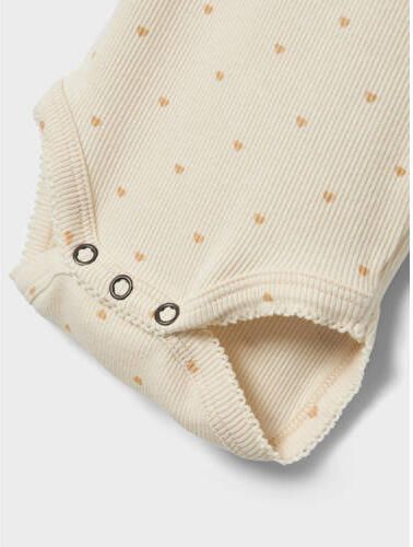 LIL' ATELIER BABY romper NBFGAGO offwhite roze Ecru Meisjes Katoen Ronde hals 80 - Foto 4