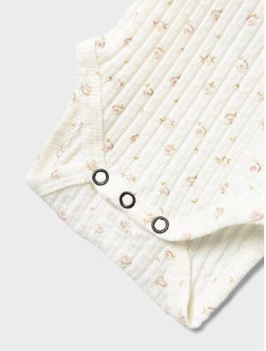 LIL' ATELIER BABY romper NBFHULLA ecru Meisjes Katoen Ronde hals All over print 68 - Foto 2