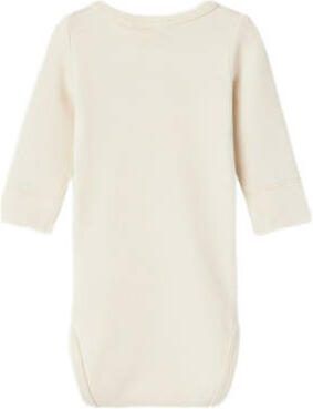 LIL' ATELIER BABY romper NBNGAYO ecru Katoen Ronde hals