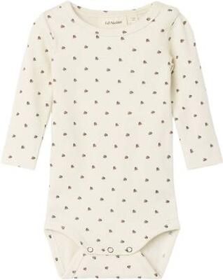 LIL' ATELIER BABY romper NBNLAGO offwhite rood Ecru Meisjes Katoen Ronde hals