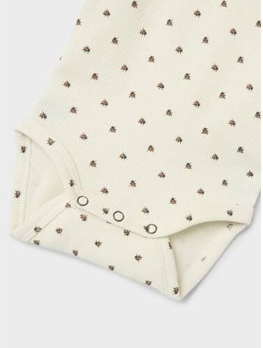 LIL' ATELIER BABY romper NBNLAGO offwhite rood Ecru Meisjes Katoen Ronde hals - Foto 3
