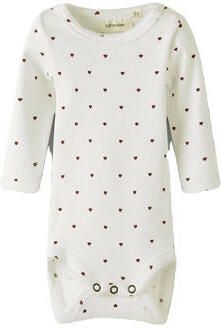 LIL' ATELIER BABY romper offwhite rood Ecru Meisjes Stretchkatoen Ronde hals - Foto 3