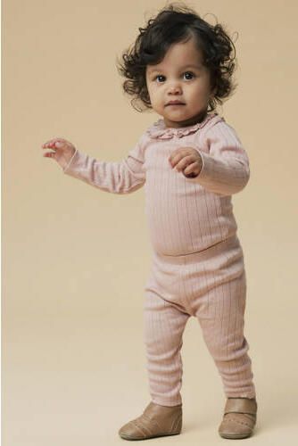LIL' ATELIER BABY romper oudroze Meisjes Katoen Ronde hals Effen