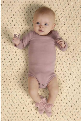 LIL' ATELIER BABY romper oudroze Meisjes Katoen Ronde hals Effen - Foto 3