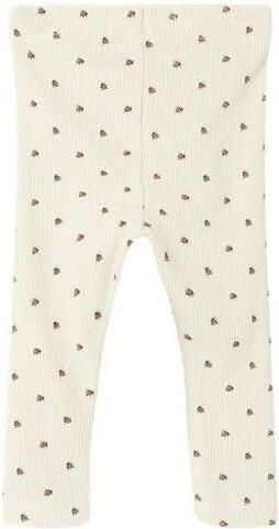 LIL' ATELIER BABY slim babybroek ecru Meisjes Katoen All over print - Foto 3