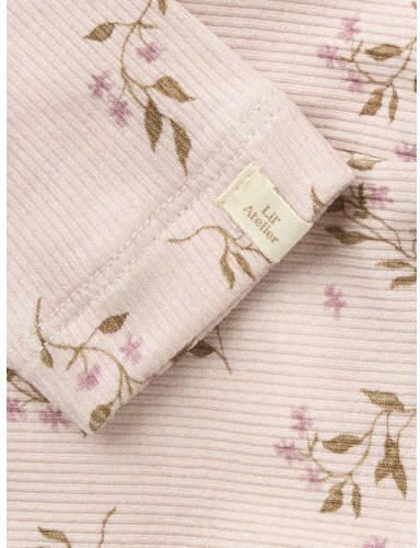 LIL' ATELIER BABY slim fit legging met ruches en print lila Broek Paars Meisjes Stretchkatoen - Foto 2
