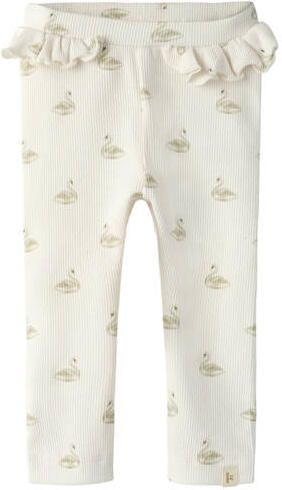 LIL' ATELIER BABY slim legging NBFGAVO offwhite Broek Wit Meisjes Stretchkatoen - Foto 4