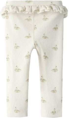 LIL' ATELIER BABY slim legging NBFGAVO offwhite Broek Wit Meisjes Stretchkatoen - Foto 6