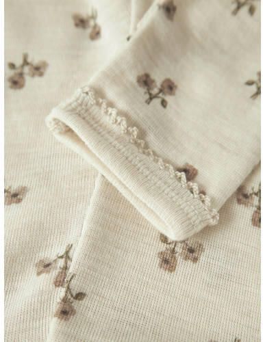 LIL' ATELIER BABY slim regular waist legging met wol beige bruin Broek - Foto 2