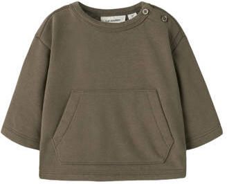 LIL' ATELIER BABY sweater bruin Effen | Sweater van