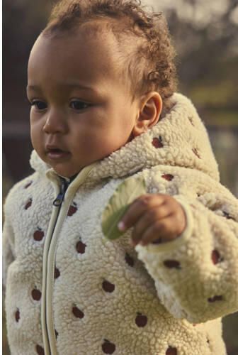 LIL' ATELIER BABY teddy jas met borduursels en print ecru All over print - Foto 6