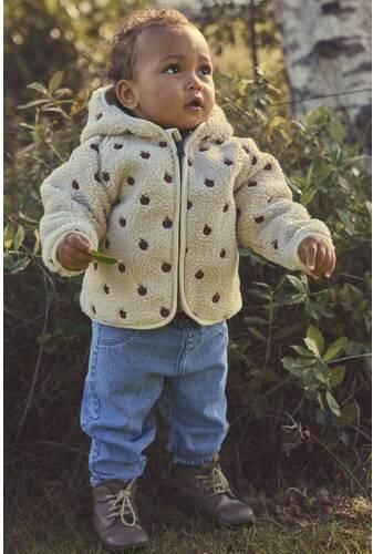 LIL' ATELIER BABY teddy jas met borduursels en print ecru All over print - Foto 5