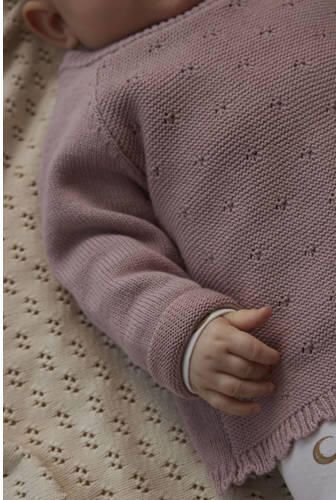 LIL' ATELIER BABY trui oudroze gebreid Meisjes Polyester Ronde hals Effen - Foto 3