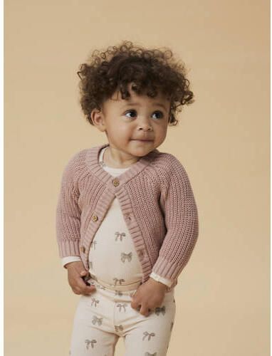 LIL' ATELIER Baby Truien & Vesten Nbnemlen Ls Knit Card Lil Noos Lichtroze - Foto 4