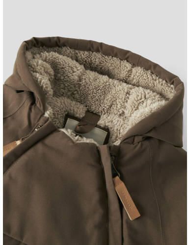 LIL' ATELIER BABY winterjas bruin Jongens Polyester Capuchon Effen - Foto 2