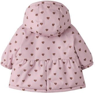 LIL' ATELIER BABY winterjas met hartjes roze Meisjes Polyester Capuchon - Foto 3
