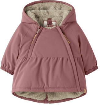 LIL' ATELIER BABY winterjas roze Meisjes Polyester Capuchon Effen
