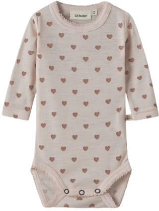 LIL' ATELIER BABY wollen romper beige roze