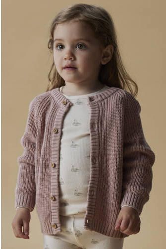 LIL' ATELIER MINI aansluitend longsleeve met ruches en print ecru Meisjes Stretchkatoen Ronde hals - Foto 3