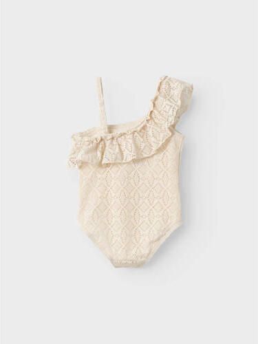 LIL' ATELIER MINI badpak NMFFANNIE met all over print ecru Meisjes Polyester 110 - Foto 3