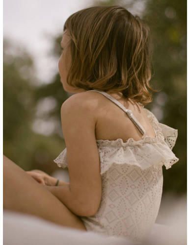 LIL' ATELIER MINI badpak NMFFANNIE met all over print ecru Meisjes Polyester 110 - Foto 2