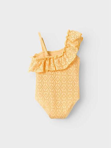 LIL' ATELIER MINI badpak NMFFANNIE met all over print geel Meisjes Polyester 110 - Foto 2