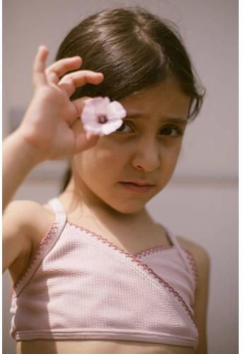 LIL' ATELIER MINI bikini NMFFAMKE met ruches oudroze Meisjes Polyester 98 - Foto 2