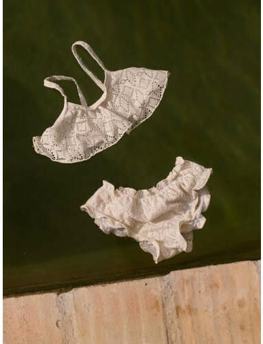 LIL' ATELIER MINI bikini NMFFANNIE ecru Meisjes Polyester Effen 98