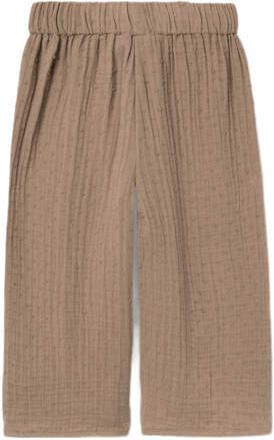 LIL' ATELIER MINI broek NMFLAMIA lichtbruin Meisjes Katoen Effen 122