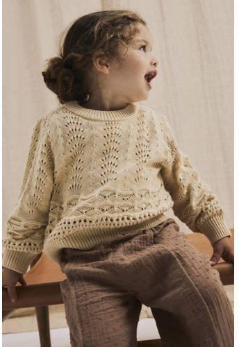 LIL' ATELIER MINI broek NMFLAMIA lichtbruin Meisjes Katoen Effen 122 - Foto 3