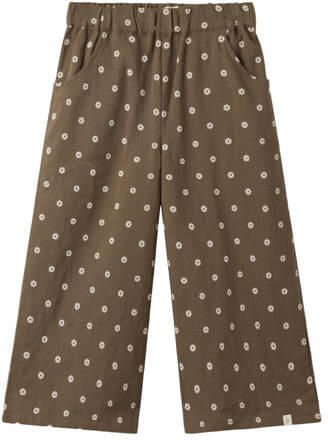 LIL' ATELIER MINI gebloemde casual broek bruin Meisjes Katoen Bloemen