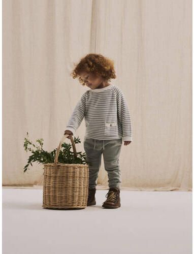 LIL' ATELIER MINI gestreepte trui NMMKADIN wit grijs Jongens Katoen Ronde hals 122 128 - Foto 3